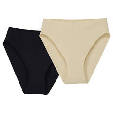 Damen Slips nahtlos, Nude/Schwarz, S 36/38