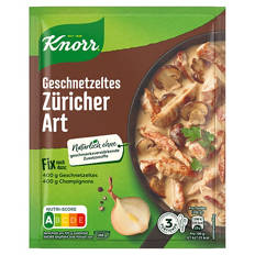 Knorr Fix, Geschnetzeltes Züricher Art 54 g