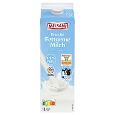Frische Milch 1,5 % 1 l, fettarm