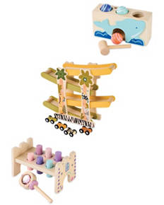 Wooden Hammer/Ramp Racer Set