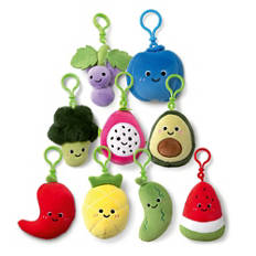 Porte-clés en peluche sur le thème de la nourriture