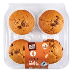 Toffee Filled Muffins 4 Pack