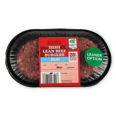 Irish 5% Fat Lean Beef Burgers