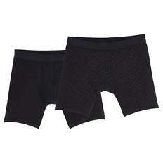 Herren Retropants, 2er-Pack, schwarz, M