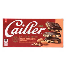 Plaque de chocolat, crémant-amandes
