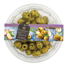 Oliven 300 g, Knoblauch-Kräuter
