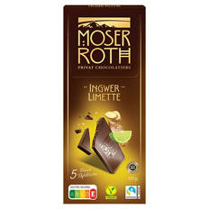Schokolade 125 g, Ingwer-Limette