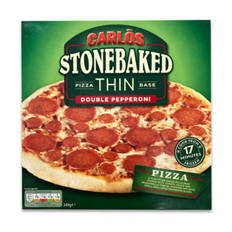 Thin Crust Stonebaked Double Pepperoni Pizza