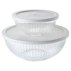 Getönte Glasschalen 2er Set, Klar