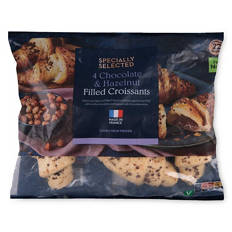 Frozen Chocolate & Hazelnut Filled Croissants 4 Pack