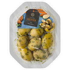 Olivenvariationen 100 g, Oliven mit Mandel