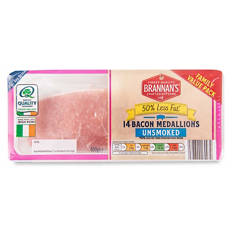 Unsmoked Bacon Medallions 50% Less Fat 14 Pack