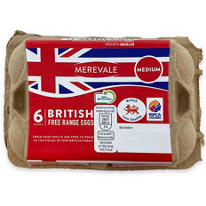 British Medium Free Range Eggs 6 Pack