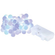 Sommer-Lichterkette, Trendfarben, Solar, 20 Lampions