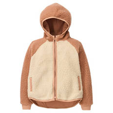 Kinder Fleece Jacke, Braun, 122/128
