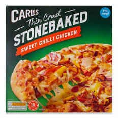 Thin Crust Sweet Chilli Chicken Stonebaked Pizza