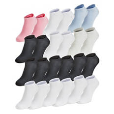 Calze per sneaker da donna oppure da uomo, 3 paia, bianco, 35/38