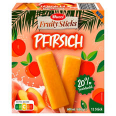 Frucht Stieleis 600 g, Pfirsich