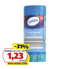 Vrečke za smeti z vrvico, 120 L