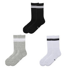 Damen und Herren Tennis-Socken 3er-Pack, Damen, Schwarz/Weiß/Grau, Gr. 35/38