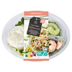 Salat-Menü Vielfalt 350 g, Pasta mit Garnelen