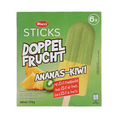 Stecchi all'ananas e kiwi double