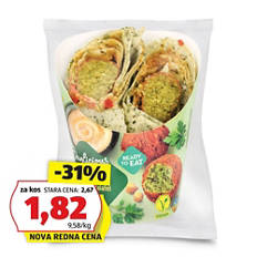 Polnjene tortilje, Hummus falafel