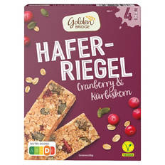 Haferriegel 140 g, Cranberry & Kürbiskern