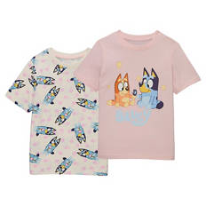 Kleinkinder T-Shirt 2er-Set, Rosa/Creme, 98/104