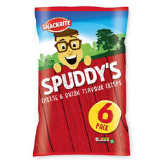 Spuddy's Cheese & Onion Flavour Irish Crisps 6 Pack