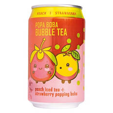 Peach & Strawberry Bubble Tea