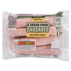 Gluten Free Irish Pork Sausages 8 Pack