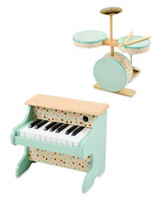 Wooden Piano/Drum Kit