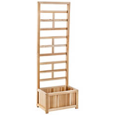 Jardinière en bois avec treillis