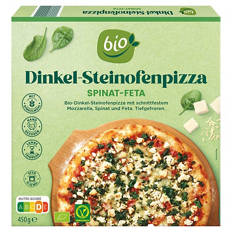 Dinkel-Pizza 410 g, Spinat-Feta