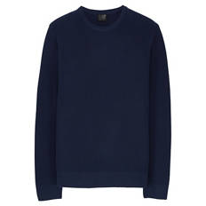 Herren Struktur-Pullover, Marineblau, M