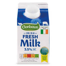 Irish Fresh Milk 3.5% Fat