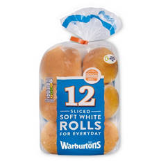 Sliced Soft White Rolls 12 Pack