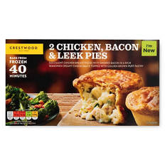 Chicken, Bacon & Leek Pies 2 Pack