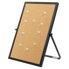 Tisch-Whiteboard oder -Korktafel, Korktafel, Schwarz