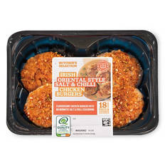 Salt & Chilli Seasoned Chicken Burgers