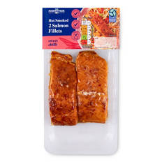 Sweet Chilli Hot Smoked Salmon Fillets 2 Pack