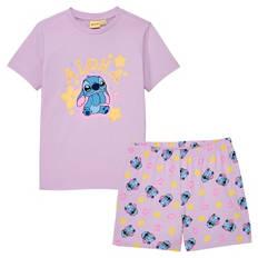 Kinder Shorty-Pyjama, Stitch, Lila, 122/128
