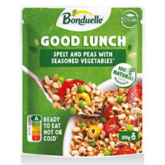 Good Lunch készétel, tönkölybúza és borsó, 250 g