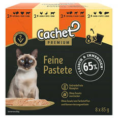 Katzen-Nassfutter 8 x 85 g, Fleisch