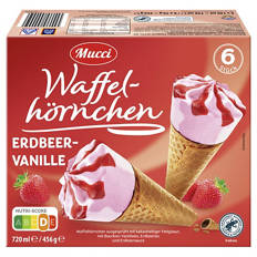 Waffelhörnchen 720 ml, Vanille-Haselnuss