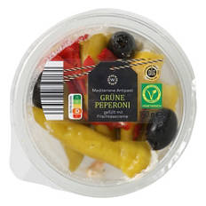 Antipasti mediterranei, peperoni verdi