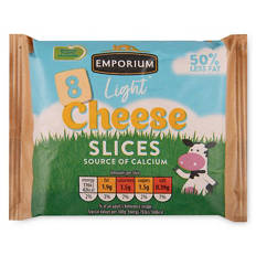 Light Cheese Slices 8 Pack