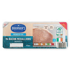 Unsmoked Bacon Medallions 50% Less Fat 14 Pack