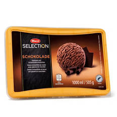 Bac de glace, chocolat